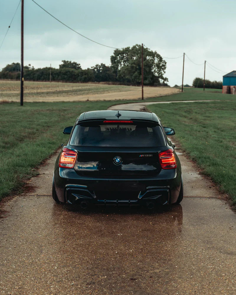 BMW 1 SERIES & M135I F20 PRE-LCI EVO-1 GLOSS BLACK REAR DIFFUSER BY ZAERO (2011-2015, F20 F21)