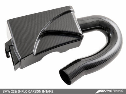 AWE Tuning S-FLO Carbon Fibre/Fiber Cold Air Intake (CAI) Kit + Turbo Inlet Pipe – BMW 2 Series F22 228i N20 2.0T | Performance Induction Kit, Sealed Airbox, High-Flow Filter