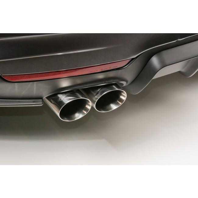 BMW 435d Diesel 4 Series (F32/F33/F36) Quad Exit M4 Look Exhaust Conversion – Cobra Sport T304 Stainless Rear Section, Dual Twin 76mm Polished Slash-Cut Tips, Back Box/Center-Back Replacement, M Sport Bumper Fit – Coupe/Convertible/Gran Coupe