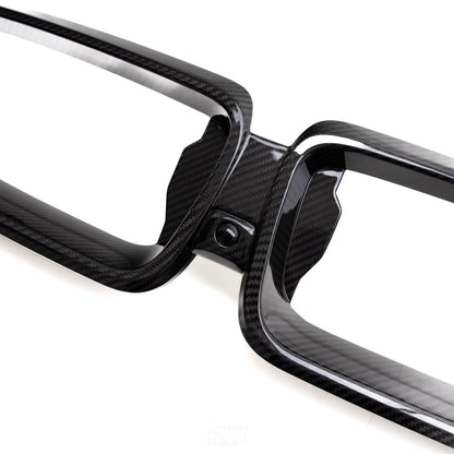MHC+ BMW 2 Series Front Grille Surround In Gloss Pre Preg Carbon Fibre (G42 inc. M240i)