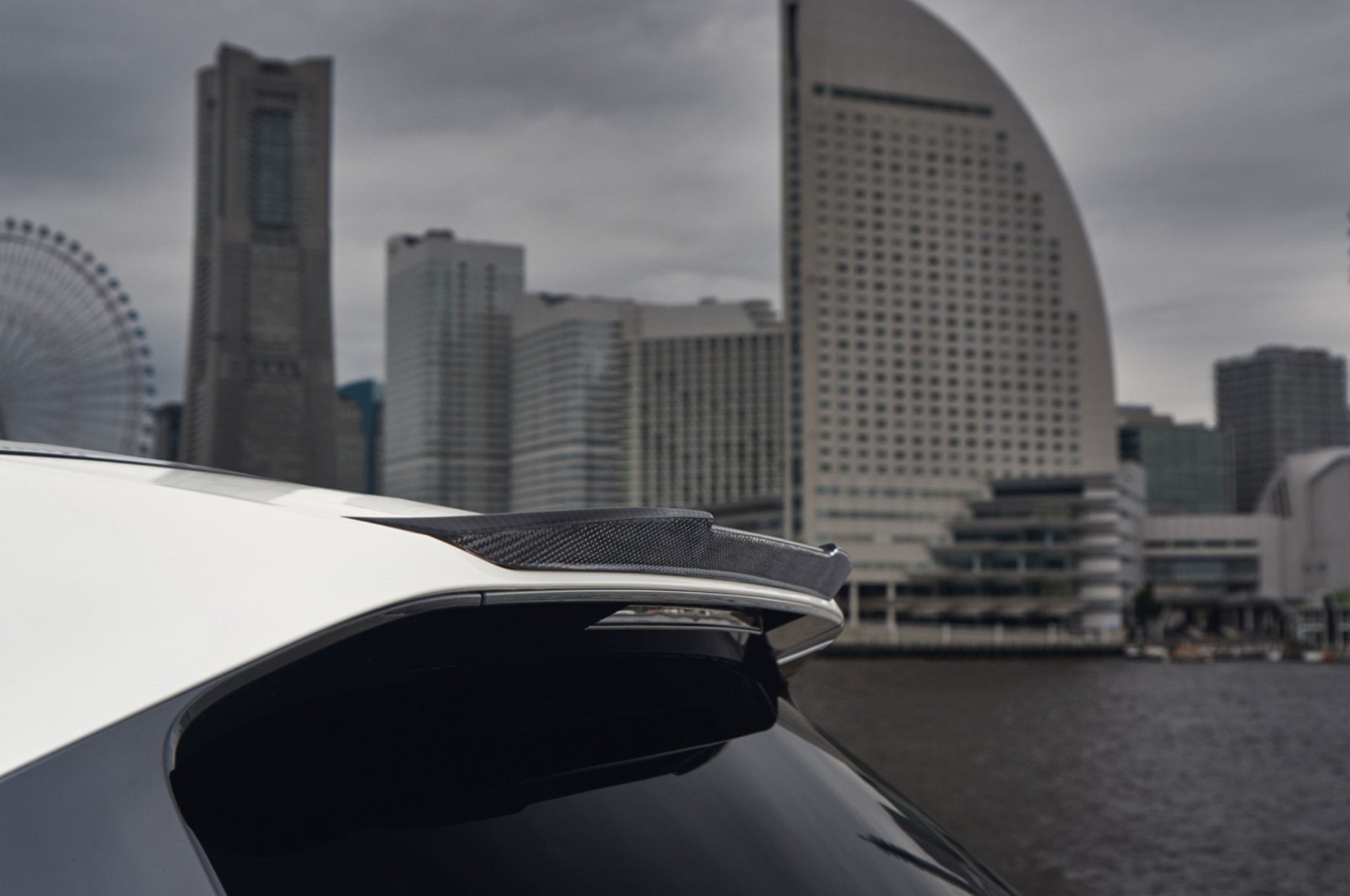White Ix Rear BMW iX (I20) Carbon Fibre Rear Spoiler - Boot Lip/Tailgate Lip Rear Wi ...
