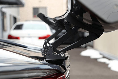 BMW i8 (I12) Carbon Fibre/Fiber Rear Wing Spoiler by 3D Design - GT Wing / Trunk Boot Spoiler - Pre-Preg 2x2 Twill Aero Upgrade Performance Carbon Wing