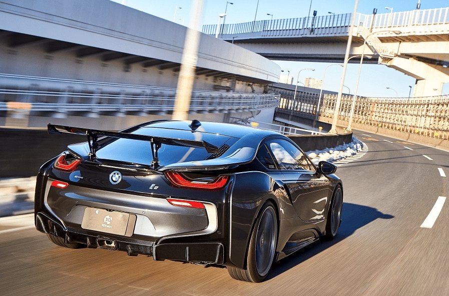 BMW i8 (I12) Carbon Fibre/Fiber Rear Wing Spoiler by 3D Design - GT Wing / Trunk Boot Spoiler - Pre-Preg 2x2 Twill Aero Upgrade Performance Carbon Wing