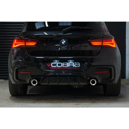 BMW 3 Series F30 F31 335i Exhaust Tips 3.5" Slip-On Tailpipe Trims Tip Finishers - OEM Style Twin Outlet Dual Exit - Stainless or Ceramic Black - M Performance/M Sport Look - Fits N55 - Direct Replacement 18307610633 - Cobra Sport