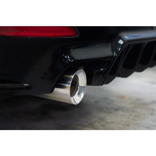 BMW 3 Series F30 F31 335i Exhaust Tips 3.5" Slip-On Tailpipe Trims Tip Finishers - OEM Style Twin Outlet Dual Exit - Stainless or Ceramic Black - M Performance/M Sport Look - Fits N55 - Direct Replacement 18307610633 - Cobra Sport