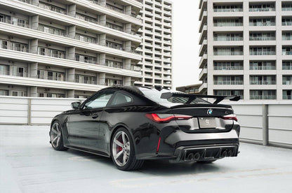 BMW M4 G82 Rear Wing/Trunk Spoiler - 3D Design Japan CFRP (Carbon Fibre/Fiber) Performance Aerofoil for M4 Coupe (2020+) - Boot Lid Wing, Track Downforce Upgrade