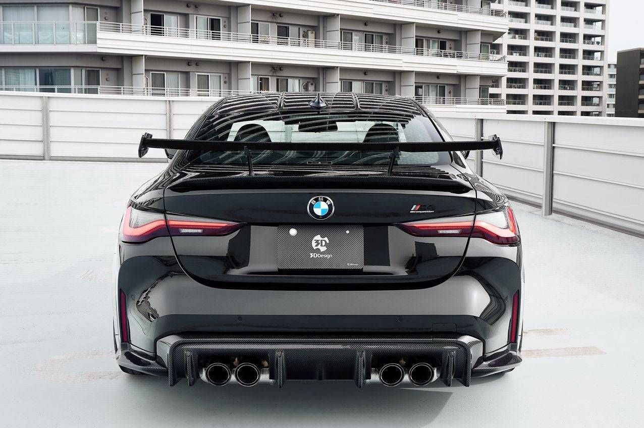 BMW M4 G82 Rear Wing/Trunk Spoiler - 3D Design Japan CFRP (Carbon Fibre/Fiber) Performance Aerofoil for M4 Coupe (2020+) - Boot Lid Wing, Track Downforce Upgrade