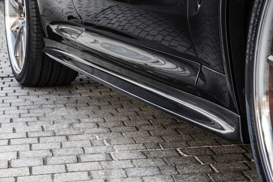 BMW X3 G01 & X4 G02 Carbon Fibre Side Skirts by 3D Design (2018+ LCI) – Full Length CFRP Side Skirt Extensions, Rocker Panel/Sill Extensions, Aero Side Splitters / Side Blades – Gloss Carbon Fiber Body Kit Upgrade for M Sport