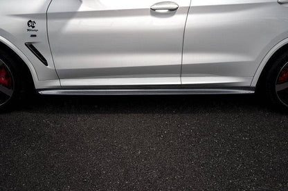 BMW X3 G01 & X4 G02 Carbon Fibre Side Skirts by 3D Design (2018+ LCI) – Full Length CFRP Side Skirt Extensions, Rocker Panel/Sill Extensions, Aero Side Splitters / Side Blades – Gloss Carbon Fiber Body Kit Upgrade for M Sport