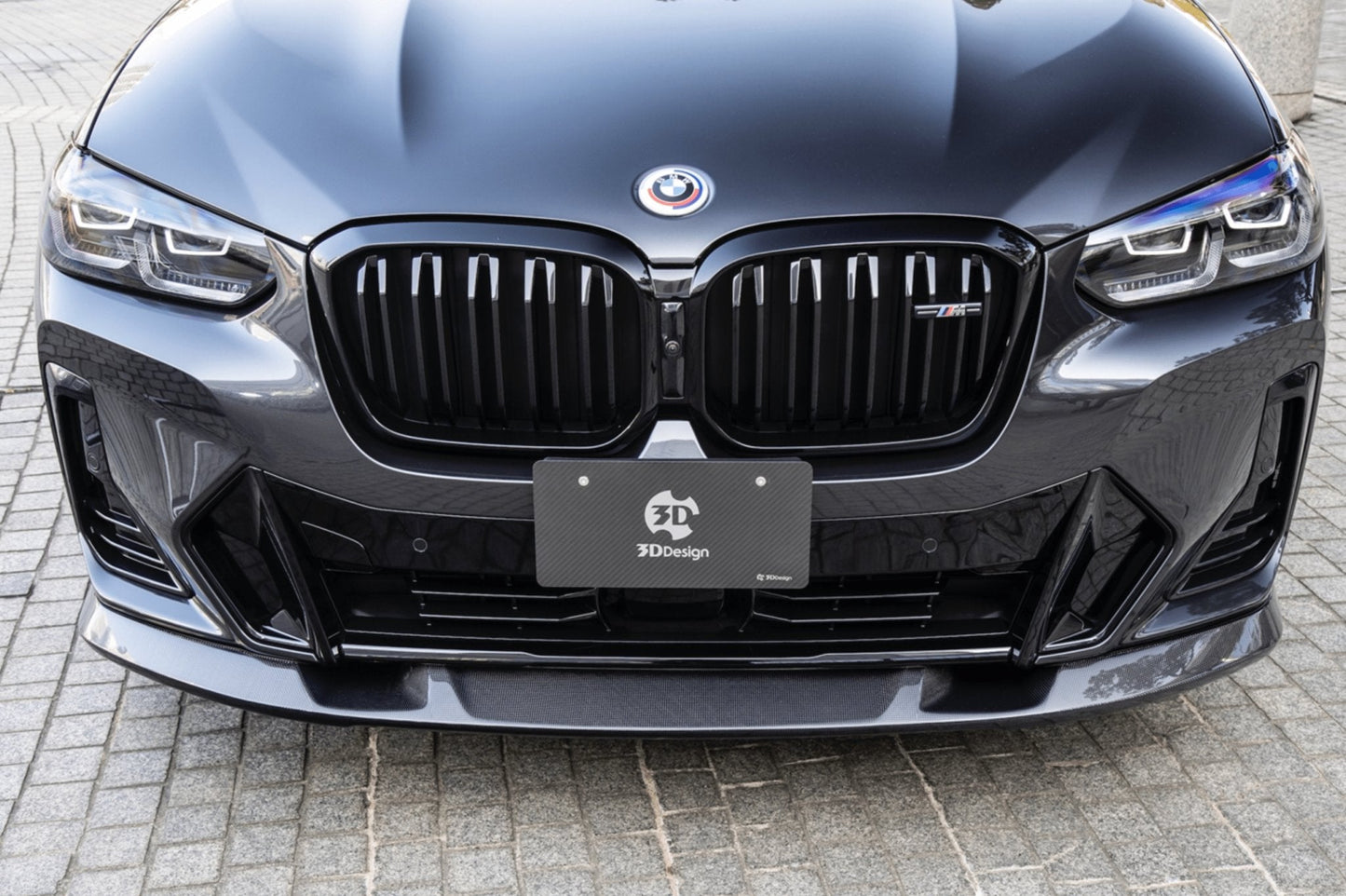 BMW X3 G01 LCI M Sport (2021+) Carbon Fibre (Carbon Fiber) Front Splitter / Front Lip Spoiler by 3D Design - CFRP Front Bumper Lip, Chin Spoiler, Facelift Lower Valance, OEM+ Japanese Aero Upgrade