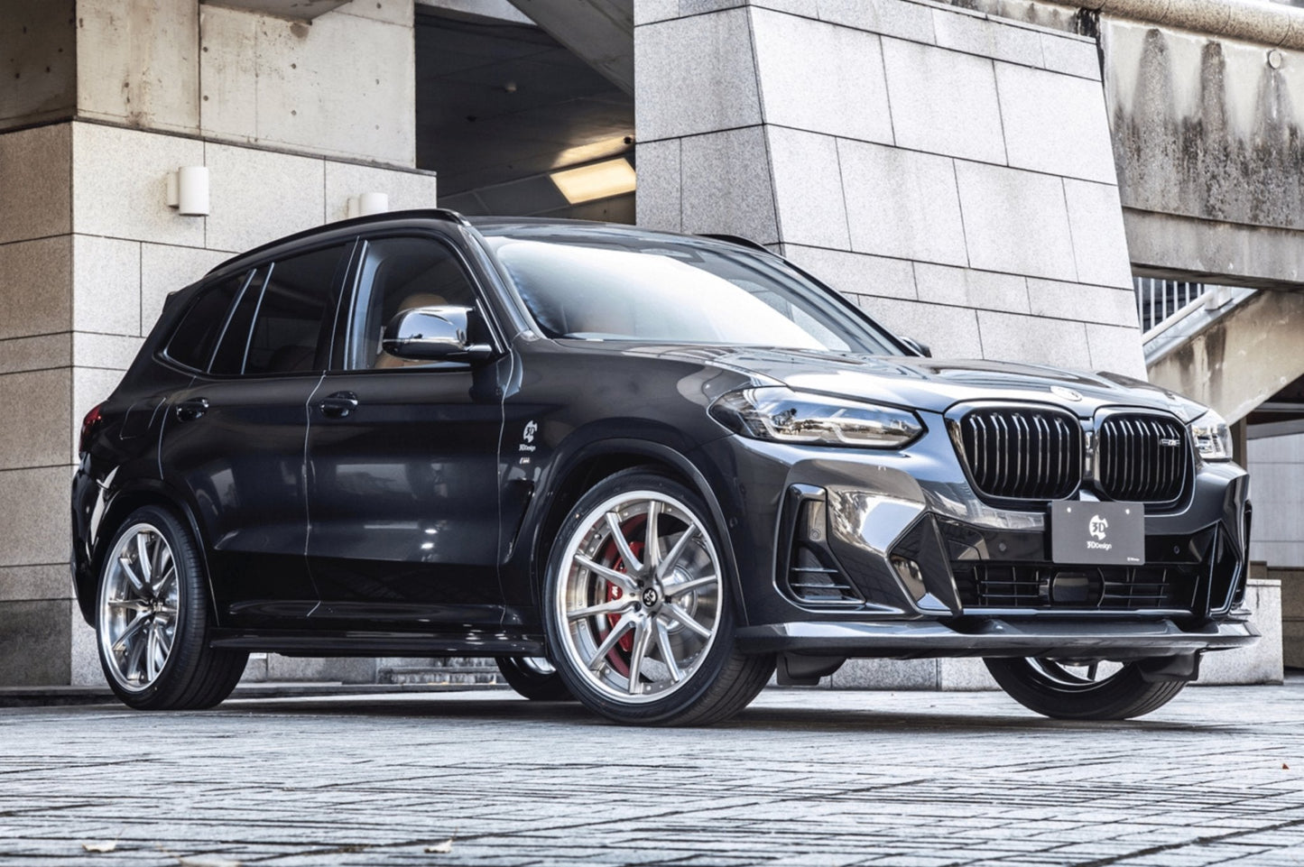 BMW X3 G01 LCI M Sport (2021+) Carbon Fibre (Carbon Fiber) Front Splitter / Front Lip Spoiler by 3D Design - CFRP Front Bumper Lip, Chin Spoiler, Facelift Lower Valance, OEM+ Japanese Aero Upgrade