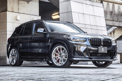 BMW X3 G01 LCI M Sport (2021+) Carbon Fibre (Carbon Fiber) Front Splitter / Front Lip Spoiler by 3D Design - CFRP Front Bumper Lip, Chin Spoiler, Facelift Lower Valance, OEM+ Japanese Aero Upgrade