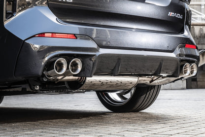 BMW X3 G01 LCI Facelift M Sport Carbon Fibre Rear Diffuser/Rear Valance by 3D Design (2021+) - Carbon Fiber Rear Bumper Lip Insert, OEM Style Fit, Quad Exhaust Tip Compatible, CFRP