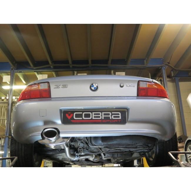 BMW Z3 1.9i M44 (M44B19) Cat-Back/Catback Performance Sports Exhaust by Cobra Sport - E36/7 Roadster Back Box & Centre Section, 57mm (2.25in) Pipework, TP67 120x80 Oval Tip, Bolt-On Upgrade