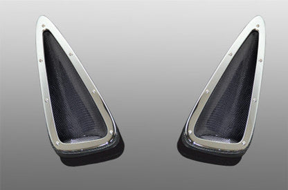 Genuine AC Schnitzer Carbon Fibre Bonnet Louvres (Pair) for BMW X5 E70 2007–2013 – Carbon Fiber Hood Vents, Heat Extractor Air Outlet Grilles – Exterior Styling Upgrade, OEM+ Fitment