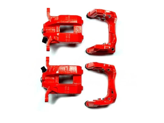 Genuine BMW 3 Series G20/G21 M Performance Big Brake Kit BBK – Red Calipers – OEM M Sport Brake Upgrade, 4-Piston Front, Drilled & Grooved 374mm Front 345mm Rear Discs – Fits 320i 330i 330e M340i xDrive – Retrofit (PN 34112450161)