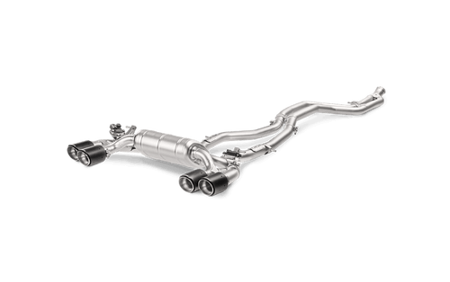 Akrapovic Evolution Line Titanium Cat-Back Exhaust System for BMW M2 F87 2016-2017 (N55) - Valved/Switchable, EU ECE Approved, Carbon Fibre Tips - Performance Rear Section Back Box/Muffler Upgrade