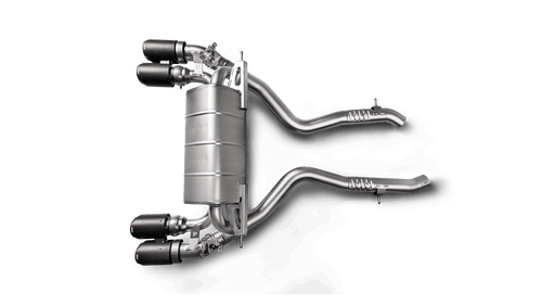 Akrapovic Slip-On Line Titanium Rear Silencer | Axle-Back Exhaust/Back Box for BMW M2 Competition M2C (F87/F87N) 2018+ | OPF/GPF & Non-OPF Compatible | ECE Approved | Carbon Fibre Tailpipes | Lightweight Performance Muffler