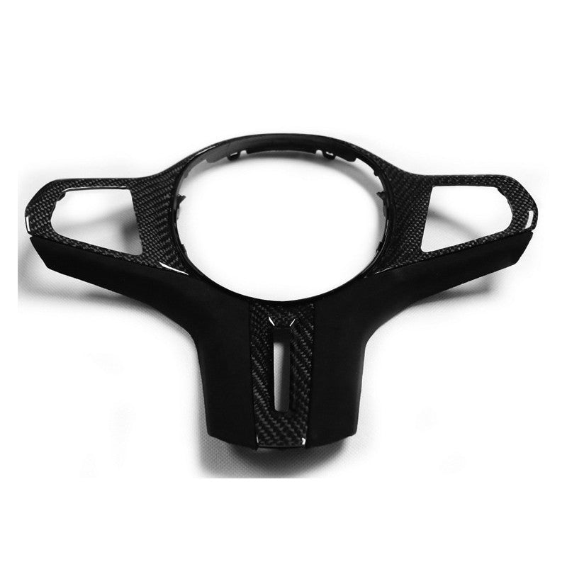 Genuine BMW M Performance Leather & Carbon Fibre/Fiber M Sport Steering Wheel Trim Cover Insert for 3 Series G20 G21 (Saloon/Touring) 2019+ - Fits 320i 330e 330d 330i M340i - OEM Upper Wheel Garnish/Overlay - Part No. 32302471440
