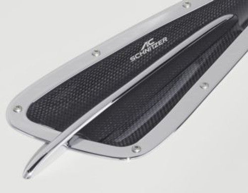 AC Schnitzer Carbon Fibre/Fiber Bonnet Vents/Louvres for BMW X5 M (E70, 2010–2013) - Real Carbon Hood Vents, Heat Extractor Air Outlet Grilles, Bonnet Inserts - ACS X5M E70 Exterior Upgrade
