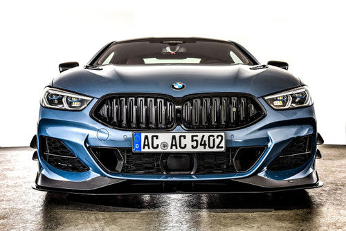 Genuine AC Schnitzer Carbon Fibre Front Canards / Dive Planes / Bumper Fins (4-Piece) for BMW 8 Series G14/G15 Coupe & Convertible - M Sport Front Bumper Gloss Carbon Aero Flicks Corner Splitters 840i 850i M850i