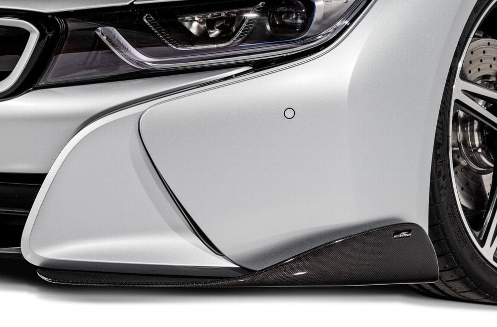 Genuine AC Schnitzer BMW i8 Carbon Fibre Front Spoiler Elements - Front Splitter/Lip (I12 Coupe 2013+, I15 Roadster 2017+) Gloss Pre-Preg | Part No 5111512510