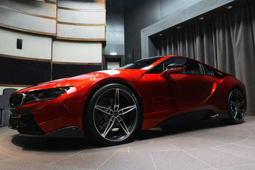 AC Schnitzer Carbon Fibre/Fiber Front Splitter Lip Kit for BMW i8 (2014-2020) – Genuine ACS Carbon Front Spoiler Bumper Extensions / Corner Canards – Gloss OEM Fit Aero Upgrade