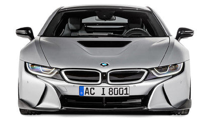 AC Schnitzer Carbon Fibre/Fiber Front Splitter Lip Kit for BMW i8 (2014-2020) – Genuine ACS Carbon Front Spoiler Bumper Extensions / Corner Canards – Gloss OEM Fit Aero Upgrade