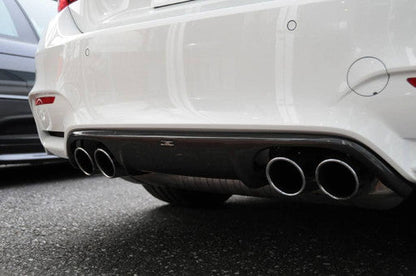 Genuine AC Schnitzer (ACS) Carbon Fibre/Fiber Rear Diffuser Valance Insert for BMW M4 F82 F83 (F8x) Coupe & Convertible 2014-2020 – Gloss Carbon Quad Exhaust/Quad Exit Rear Bumper Aero Upgrade
