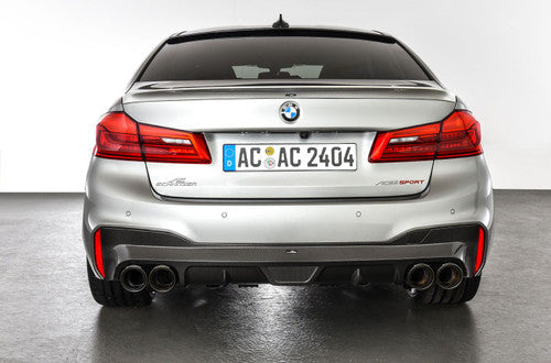 AC Schnitzer Genuine Carbon Fibre Rear Diffuser / Valance (No Centre Brake Light) for BMW M5 F90 & M5 Competition Saloon/Sedan – Carbon Fiber Rear Bumper Lower Apron Insert, Performance Aero Body Kit Trim, OEM+ fit with AC Schnitzer Exhaust