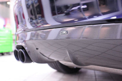 AC Schnitzer Carbon Fibre/Fiber Rear Diffuser Valance (CFRP) for BMW X6 M (X6M) F86 (2015-2019) – Rear Bumper Insert, Lower Bumper Spoiler, Rear Splitter Style, Quad Exhaust Carbon Trim