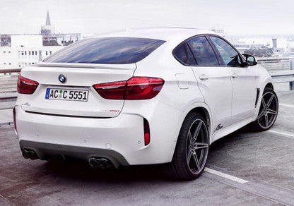 AC Schnitzer Carbon Fibre/Fiber Rear Diffuser Valance (CFRP) for BMW X6 M (X6M) F86 (2015-2019) – Rear Bumper Insert, Lower Bumper Spoiler, Rear Splitter Style, Quad Exhaust Carbon Trim