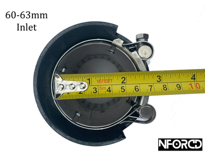 BMW Carbon Fibre/Carbon Fiber Exhaust Tips Tailpipe Trims/Finishers/Covers – M Style Slip-On Clamp-On Gloss Carbon with Silver Inlet – 60-63mm or 64-67mm – Fits M2 M3 M4 F/G Series, Twin or Quad Exit – UK Stock