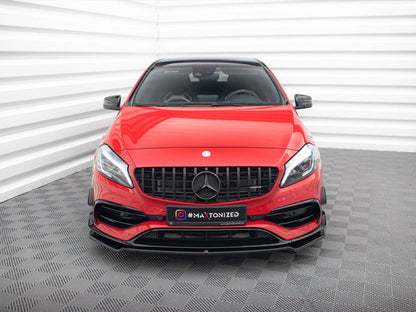 Maxton Design - FRONT SPLITTER V.2 MERCEDES A45 AERO W176 FACELIFT (2015-2018)