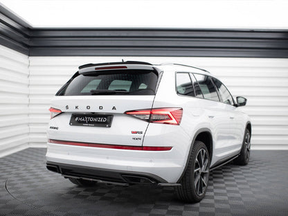 Maxton Design - REAR SIDE SPLITTERS SKODA KODIAQ SPORTLINE *VERSION WITH MUDFLAPS* (2017-2021)