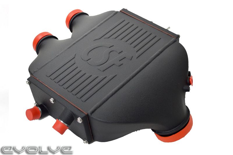 CSF S55 Top-Mount Intercooler / Charge Air Cooler (Air-to-Water CAC) for BMW M3 M4 M2 Competition F80 F82 F87 - Direct-Fit Drop-In Plug & Play Performance Cooling Upgrade - Manifold Mount Boost Cooler - 8082 8082R 8082-CF