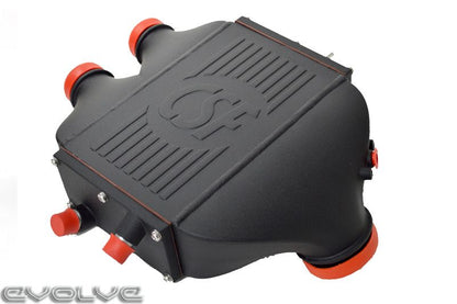 CSF S55 Top-Mount Intercooler / Charge Air Cooler (Air-to-Water CAC) for BMW M3 M4 M2 Competition F80 F82 F87 - Direct-Fit Drop-In Plug & Play Performance Cooling Upgrade - Manifold Mount Boost Cooler - 8082 8082R 8082-CF