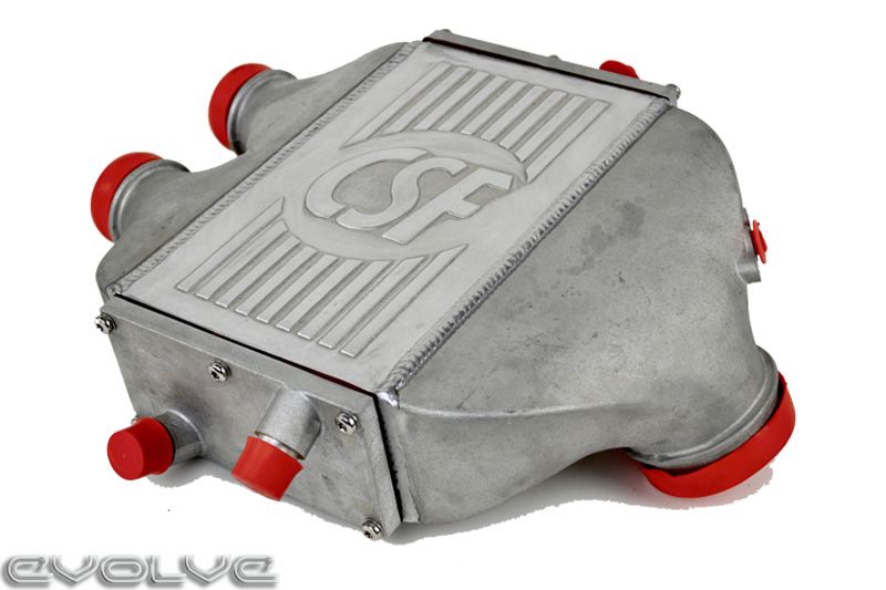 CSF S55 Top-Mount Intercooler / Charge Air Cooler (Air-to-Water CAC) for BMW M3 M4 M2 Competition F80 F82 F87 - Direct-Fit Drop-In Plug & Play Performance Cooling Upgrade - Manifold Mount Boost Cooler - 8082 8082R 8082-CF