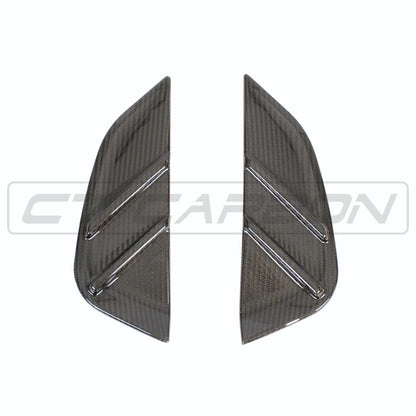 BMW M3 G80/G81 2021+ Gloss Carbon Fibre (Carbon Fiber) Wing Vent Surrounds – Side Fender Gills, Arch Vent Covers, Air Breather Garnish – Prepreg Dry Carbon Replacement Trim (Saloon/Touring) by CT Carbon