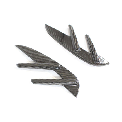 BMW M3 G80/G81 Carbon Fibre Side Vent Covers – Wing/Fender Vent Surround Trim Overlays, Wing Grille/Side Marker Air Vent Cover, Dry Carbon OEM Style | 2021+ Saloon & Touring | 3M Stick-On | CT Carbon