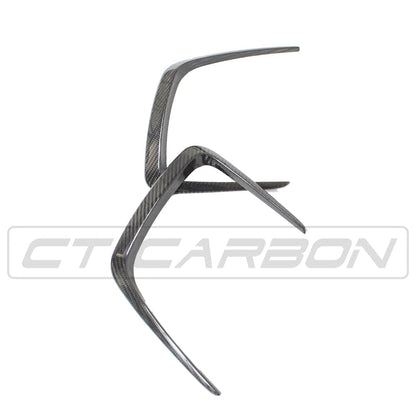 BMW M3/M4 G80 G81 G82 G83 Carbon Fibre/Fiber Bonnet/Hood Vent Covers Overlay Trim | Pre-Preg 2x2 Twill Gloss | G8X Engine Lid Vent Surrounds/Garnish by CT Carbon 2021+