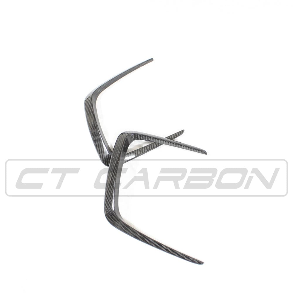 BMW M3/M4 G80 G81 G82 G83 G8X Carbon Fibre/Fiber Bonnet Hood Trim Covers Overlays Vent Surrounds Garnish - Pre-Preg Carbon Bonnet Accents Inserts Skins 2021+