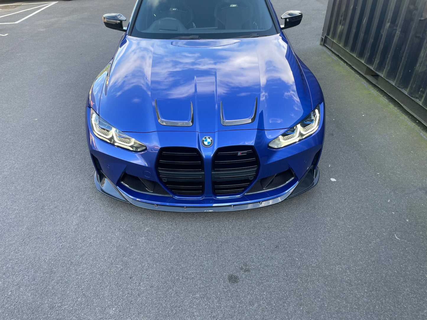 BMW M3/M4 G80 G81 G82 G83 G8X Carbon Fibre/Fiber Bonnet Hood Trim Covers Overlays Vent Surrounds Garnish - Pre-Preg Carbon Bonnet Accents Inserts Skins 2021+