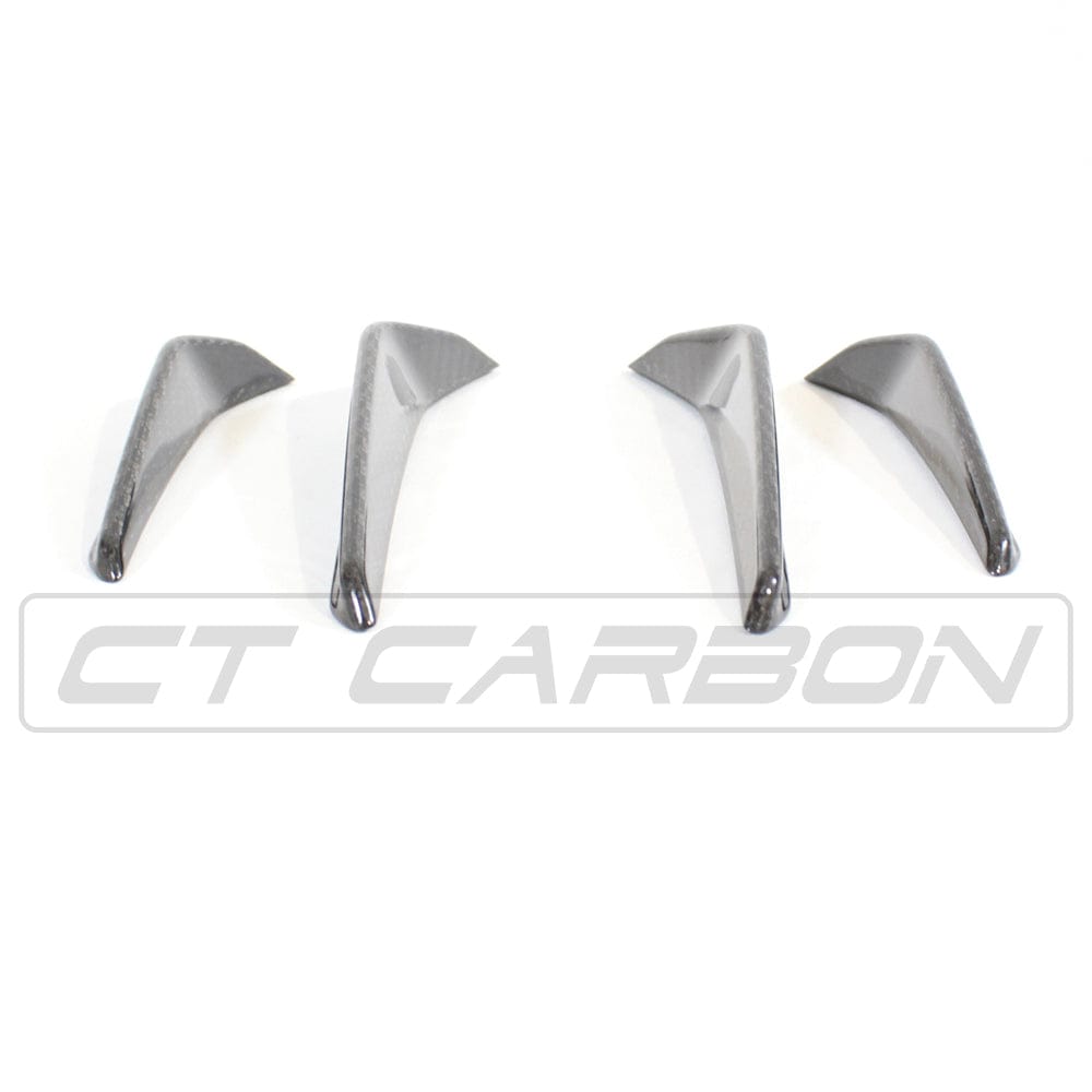 CT Carbon Pre-Preg Carbon Fiber Front Bumper Canards/Dive Planes for BMW M3 M4 G80 G81 G82 G83 (2021+) - Aero Fins Winglets Air Deflectors - G8X M Performance Style Sedan Touring Coupe Convertible