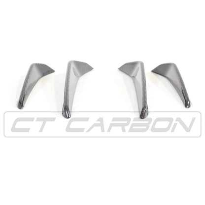 BMW M3/M4 (G80 G81 G82 G83) Carbon Fibre (Fiber) Front Bumper Canards – Dive Planes, Winglets, Aero Fins & Front Corner Splitters | CT Carbon Pre-Preg 2x2 Twill Gloss – G8X 2021+