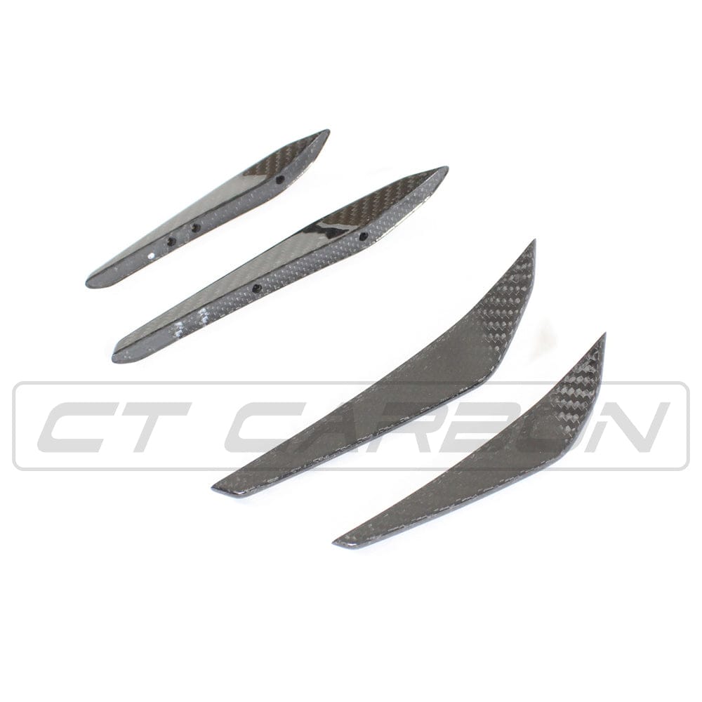 CT Carbon Pre-Preg Carbon Fiber Front Bumper Canards/Dive Planes for BMW M3 M4 G80 G81 G82 G83 (2021+) - Aero Fins Winglets Air Deflectors - G8X M Performance Style Sedan Touring Coupe Convertible