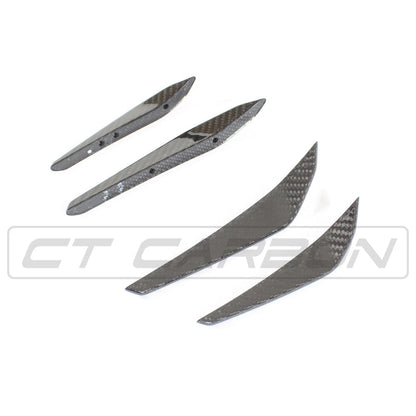 CT Carbon Pre-Preg Carbon Fiber Front Bumper Canards/Dive Planes for BMW M3 M4 G80 G81 G82 G83 (2021+) - Aero Fins Winglets Air Deflectors - G8X M Performance Style Sedan Touring Coupe Convertible