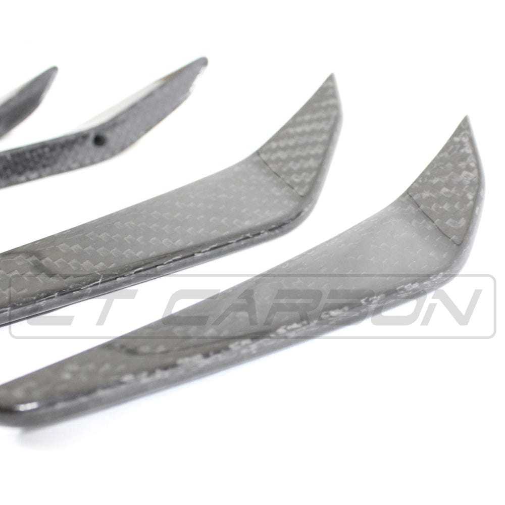 CT Carbon Pre-Preg Carbon Fiber Front Bumper Canards/Dive Planes for BMW M3 M4 G80 G81 G82 G83 (2021+) - Aero Fins Winglets Air Deflectors - G8X M Performance Style Sedan Touring Coupe Convertible