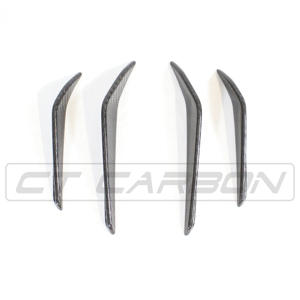 BMW M3/M4 (G80 G81 G82 G83) Carbon Fibre/Carbon Fiber Front Bumper Canards, Dive Planes, Winglets, Aero Fins/Flicks - CT Carbon 2021+