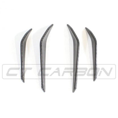 CT Carbon Pre-Preg Carbon Fiber Front Bumper Canards/Dive Planes for BMW M3 M4 G80 G81 G82 G83 (2021+) - Aero Fins Winglets Air Deflectors - G8X M Performance Style Sedan Touring Coupe Convertible